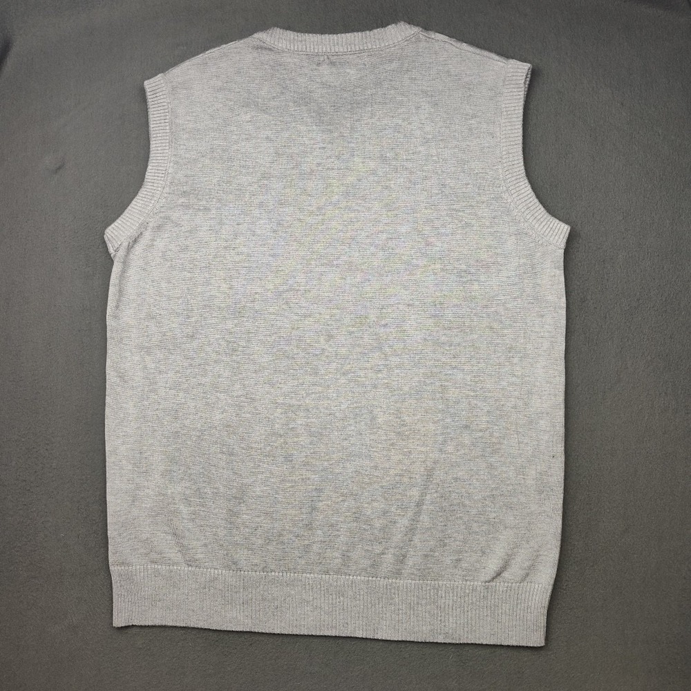 Paul Jones Sweater Vest Mens Extra Large Gray V Neck Cable Knit Pullover Golf - Picture 5 of 10